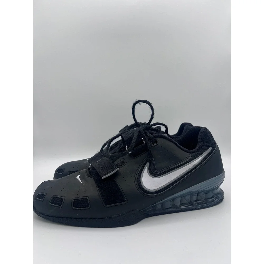 Nike Romaleos 2 Powerlifting‎ Shoes Black Silver 476927-010 Mens Size 13